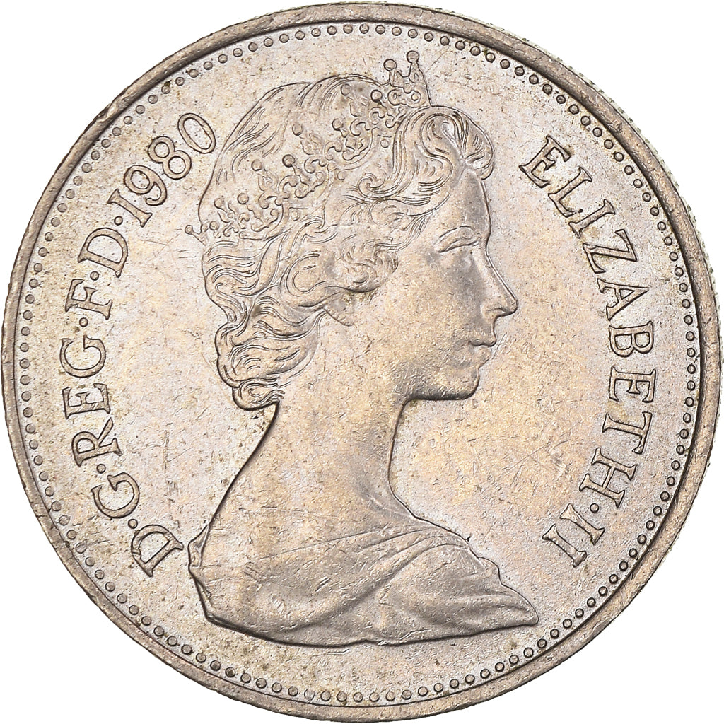 Monnaie, Grande-Bretagne, Elizabeth II, 5 New Pence, 1980, SUP, Cupro-nickel
