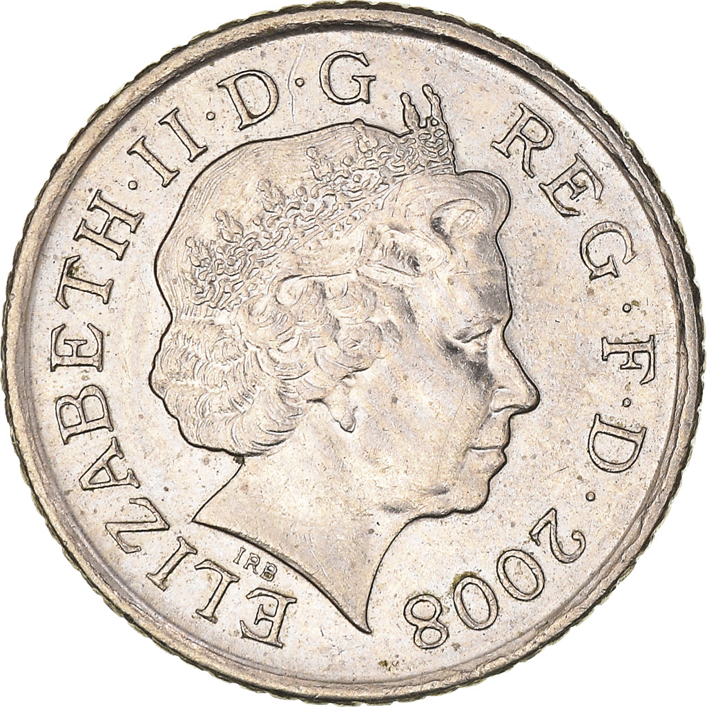 Coin, Great Britain, Elizabeth II, 5 Pence, 2008, AU(55-58), Copper-nickel