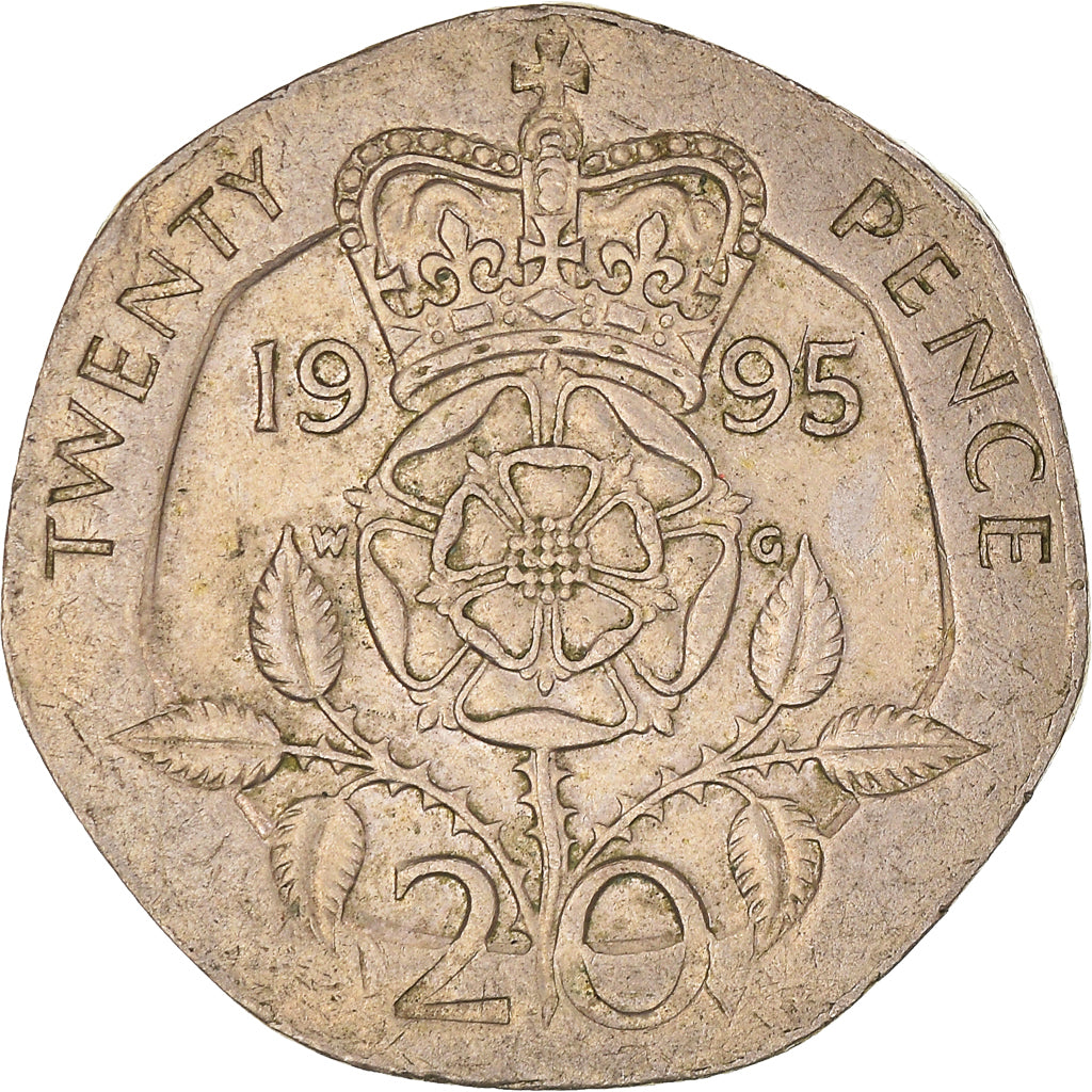 Coin, Great Britain, Elizabeth II, 20 Pence, 1995, EF(40-45), Copper-nickel