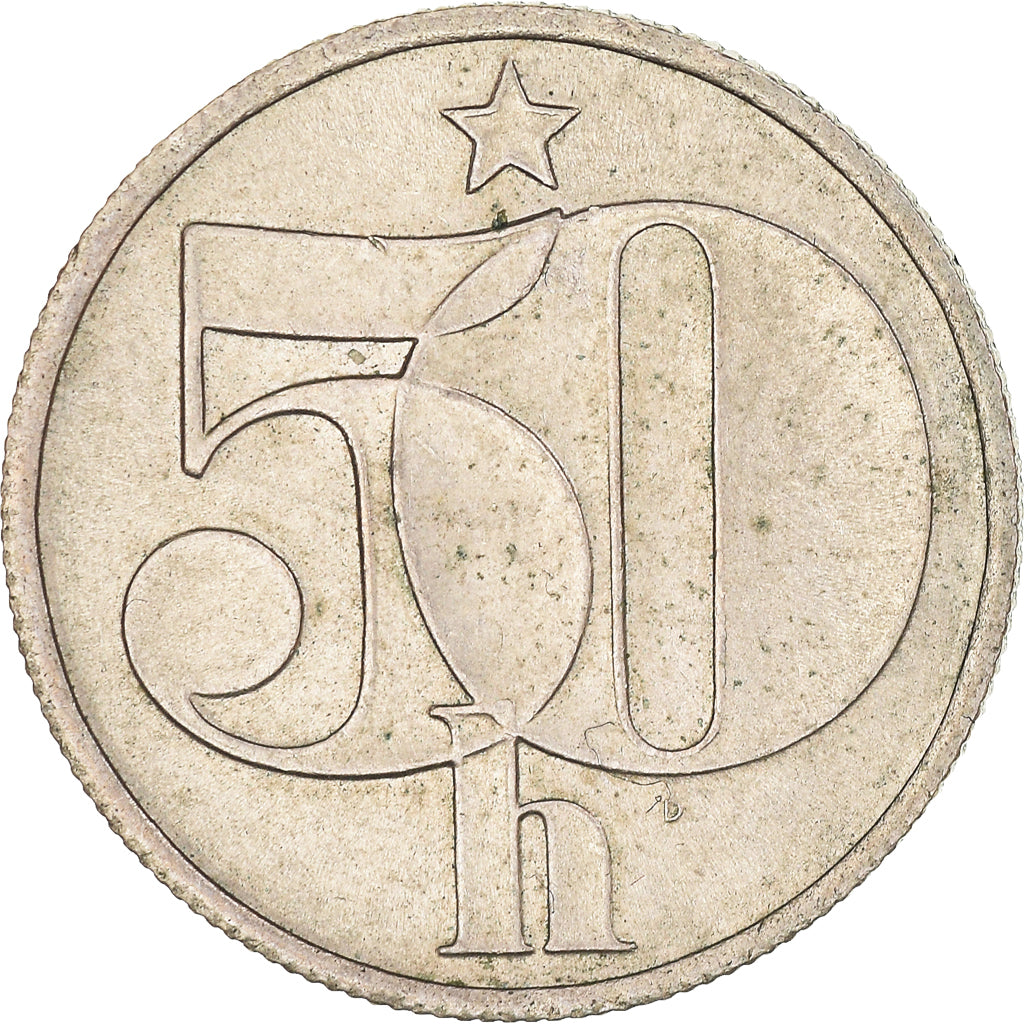 Moneta, Cecoslovacchia, 50 Haleru, 1979, BB+, Rame-nichel, KM:89