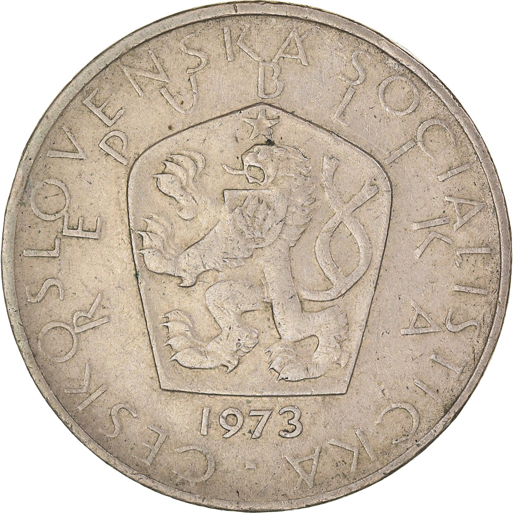 Coin, Czechoslovakia, 5 Korun, 1973, EF(40-45), Copper-nickel, KM:60