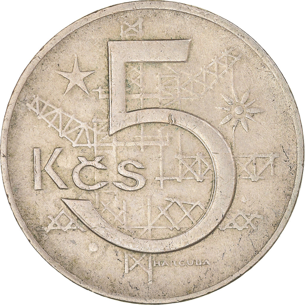 Coin, Czechoslovakia, 5 Korun, 1973, EF(40-45), Copper-nickel, KM:60