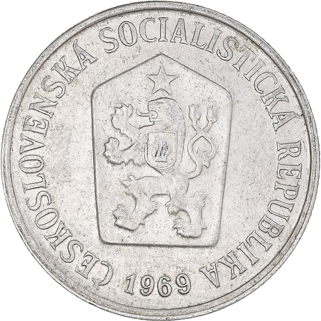 Coin, Czechoslovakia, 10 Haleru, 1969, AU(50-53), Aluminum, KM:49.1