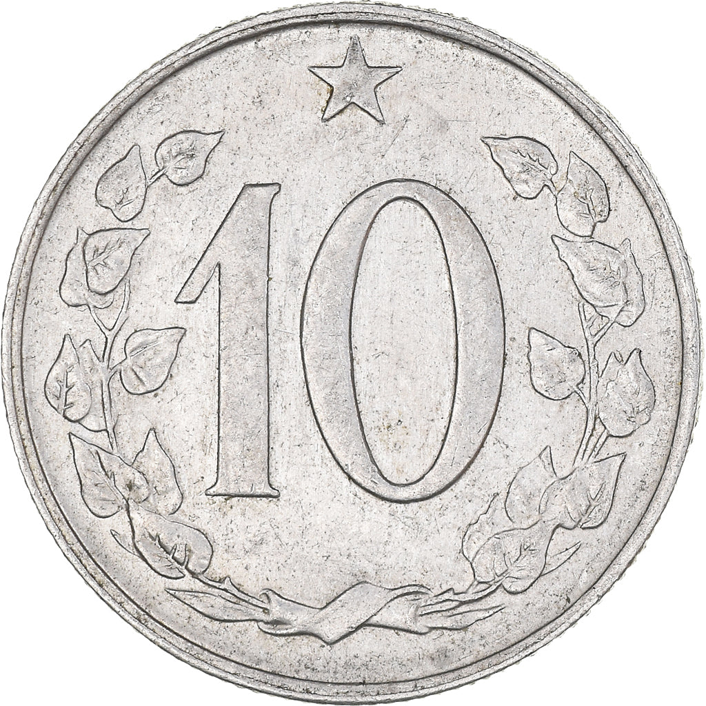 Coin, Czechoslovakia, 10 Haleru, 1969, AU(50-53), Aluminum, KM:49.1