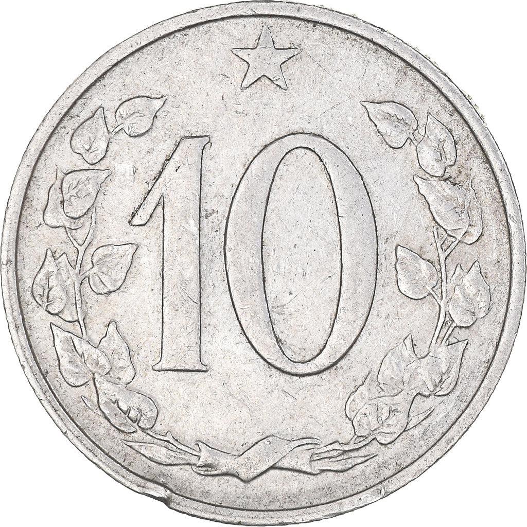 Coin, Czechoslovakia, 10 Haleru, 1969, VF(30-35), Aluminum, KM:49.1