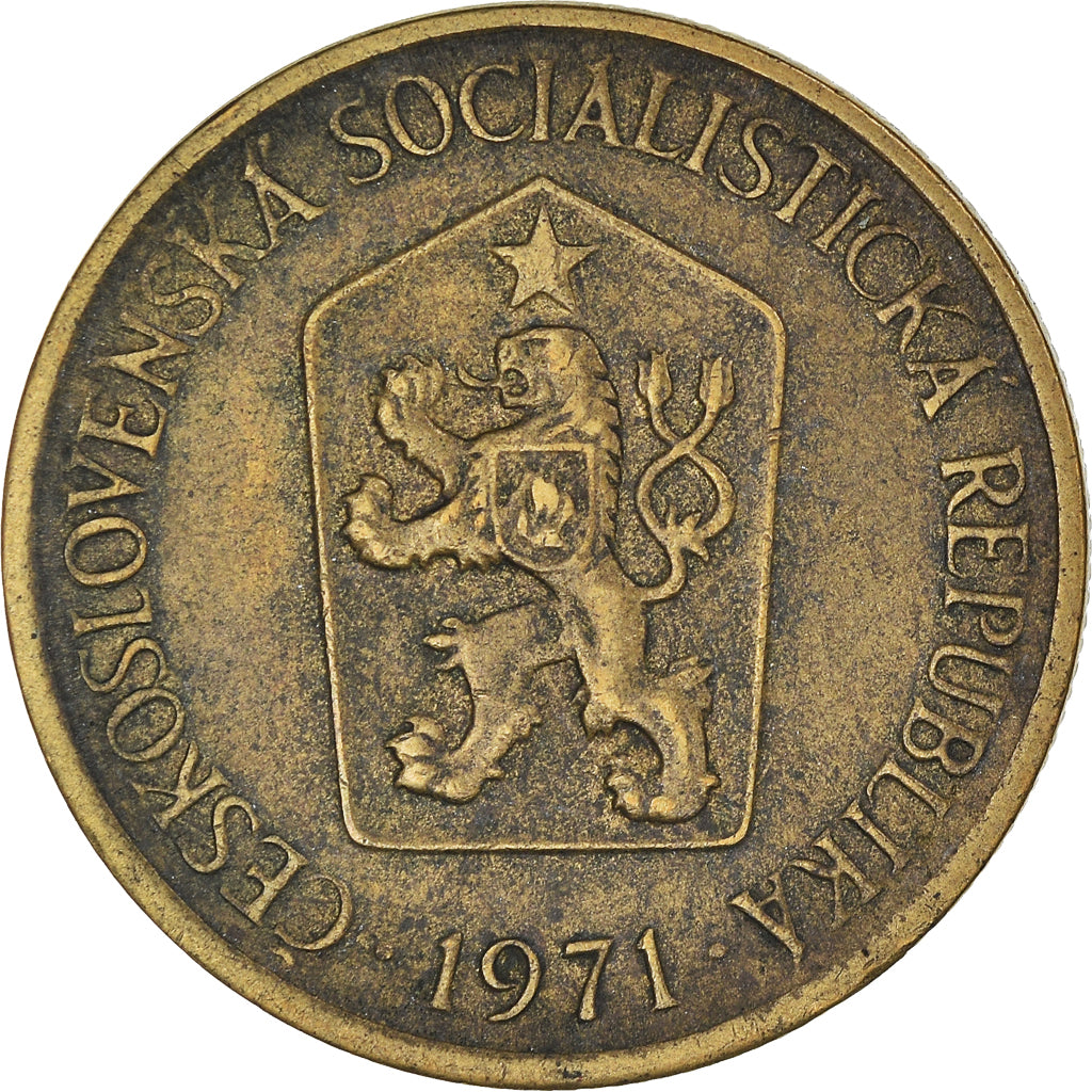Coin, Czechoslovakia, Koruna, 1971, EF(40-45), Aluminum-Bronze, KM:50