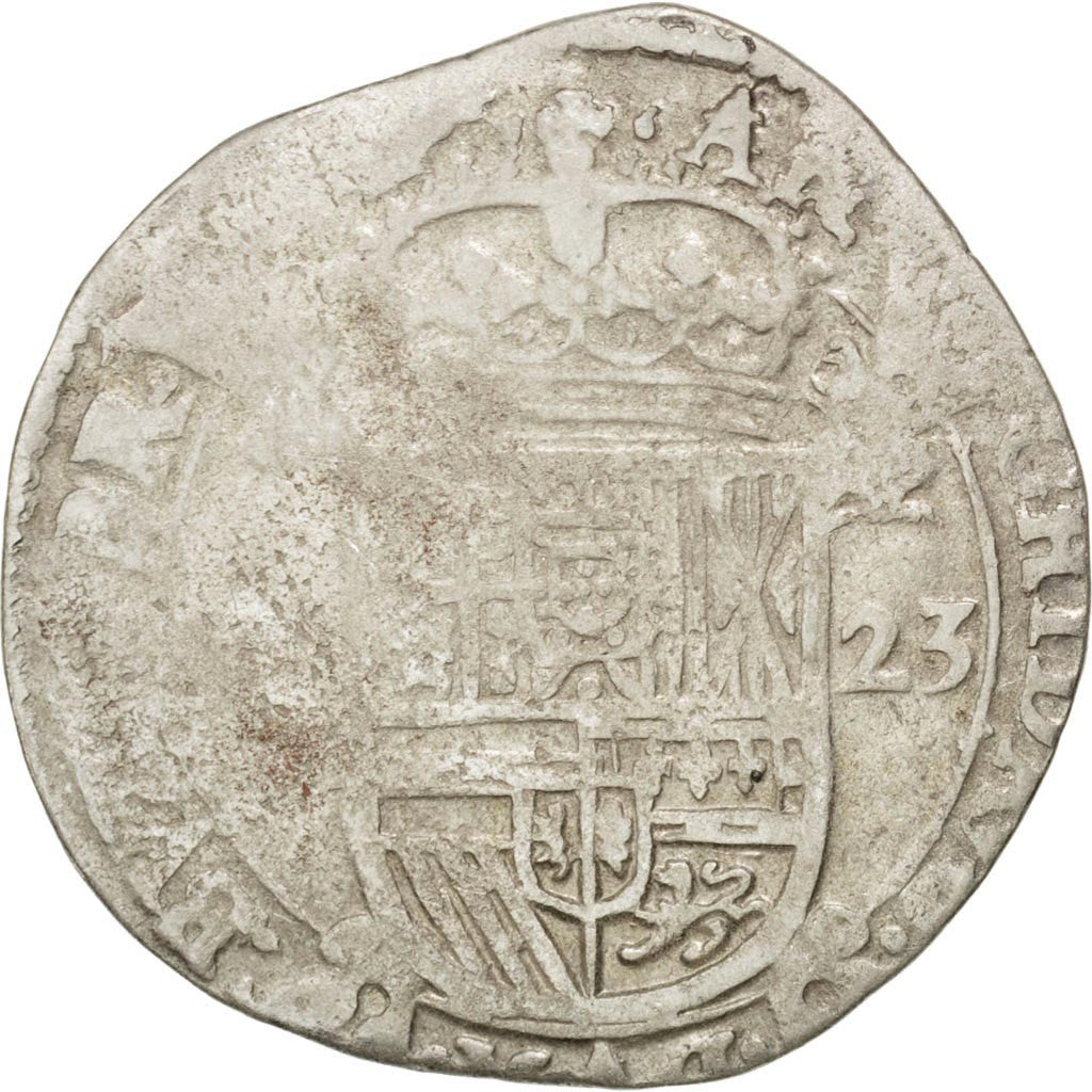 Coin, Spanish Netherlands, BRABANT, Escalin, 1622, Brabant, VF(30-35), Silver