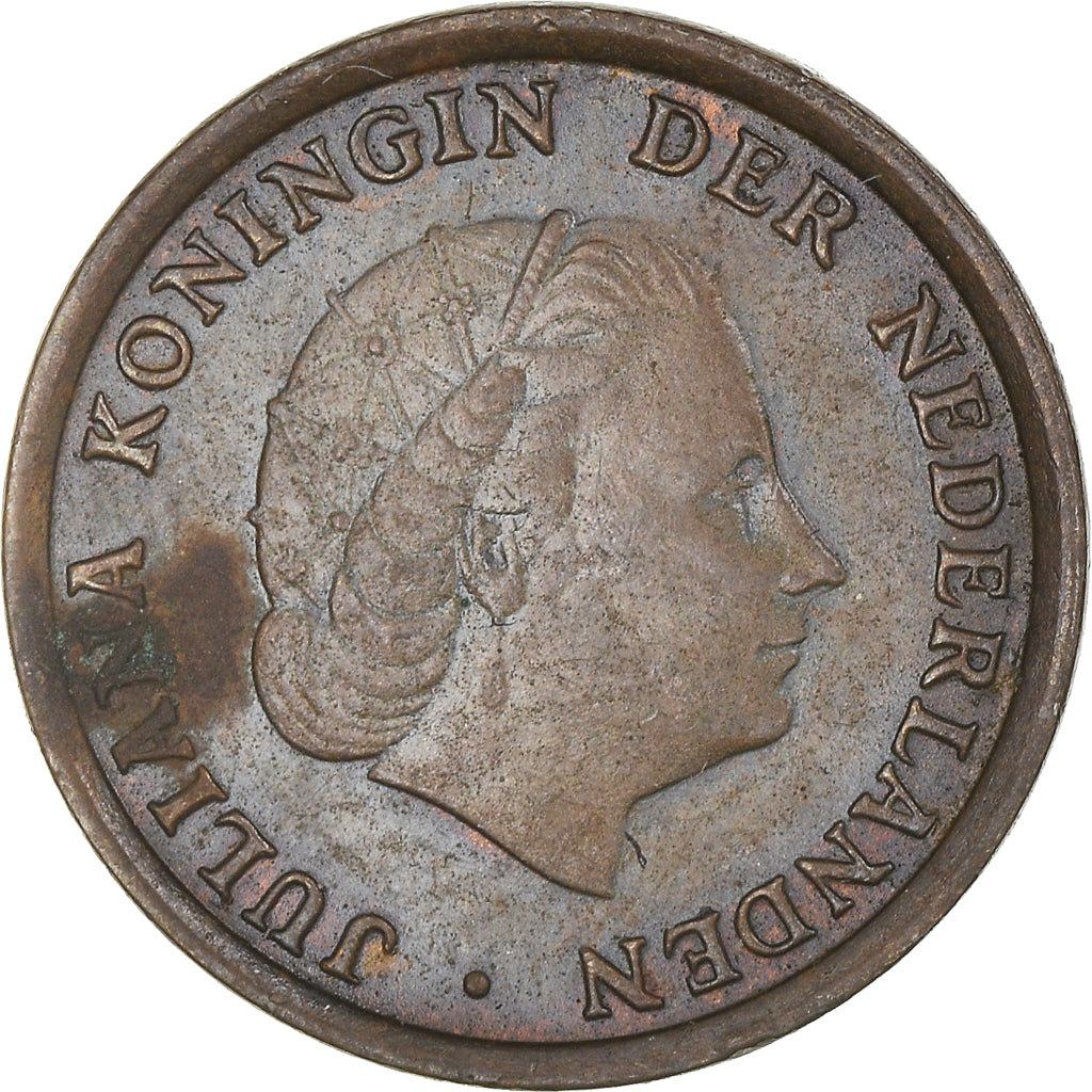 Coin, Netherlands, Juliana, Cent, 1967, AU(55-58), Bronze, KM:180