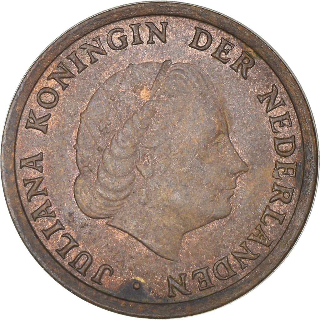 Coin, Netherlands, Juliana, Cent, 1969, EF(40-45), Bronze, KM:180