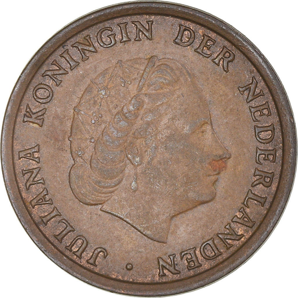 Coin, Netherlands, Juliana, Cent, 1969, AU(55-58), Bronze, KM:180