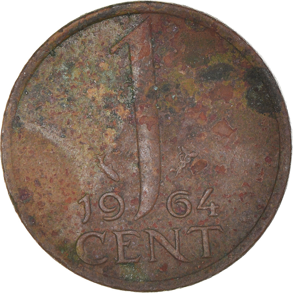 Coin, Netherlands, Juliana, Cent, 1964, F(12-15), Bronze, KM:180