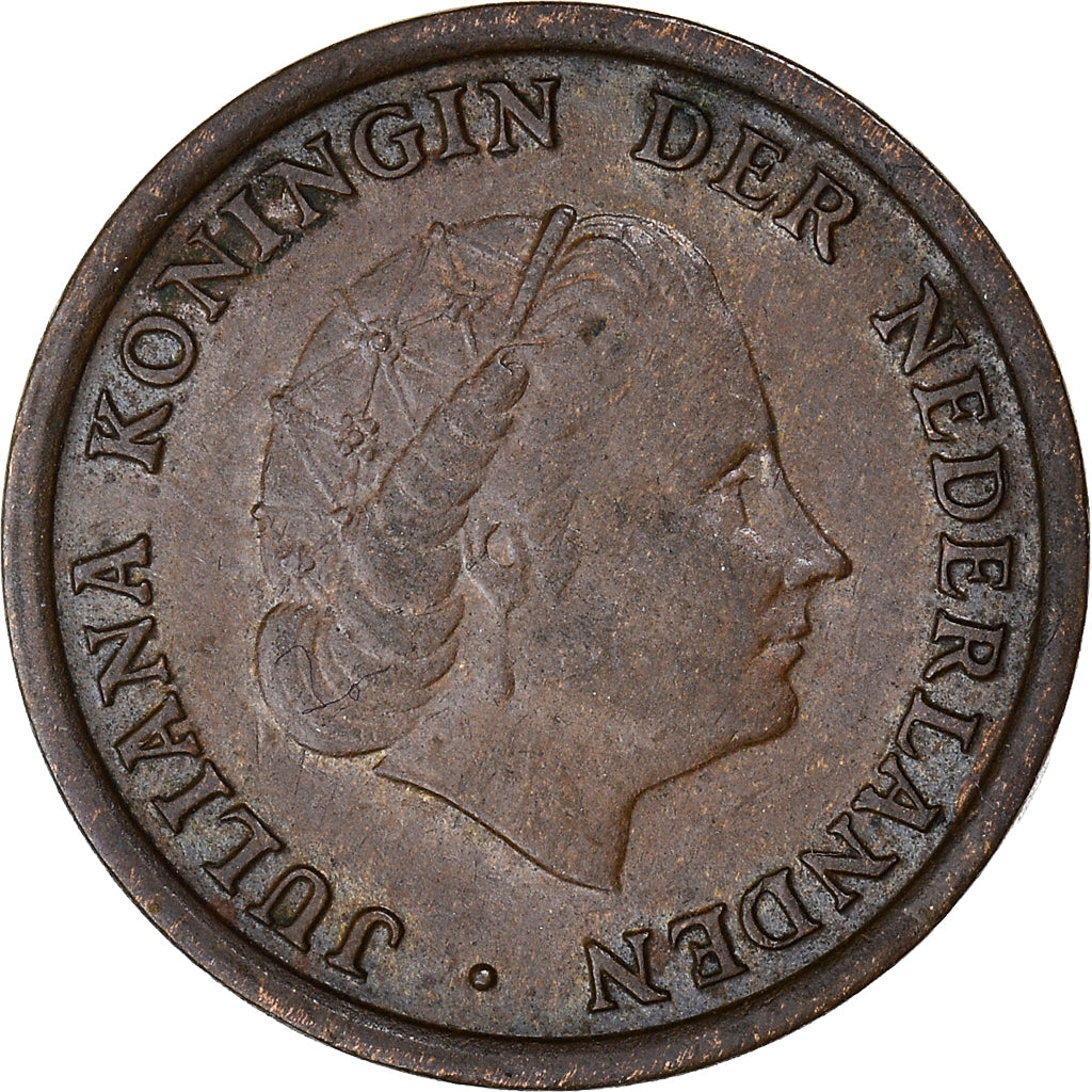 Coin, Netherlands, Juliana, Cent, 1960, AU(50-53), Bronze, KM:180