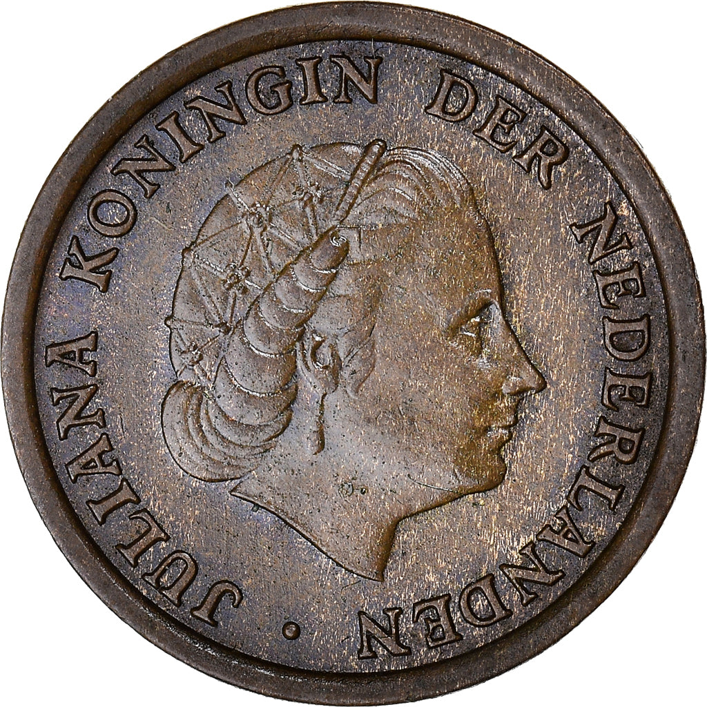 Coin, Netherlands, Juliana, Cent, 1960, EF(40-45), Bronze, KM:180