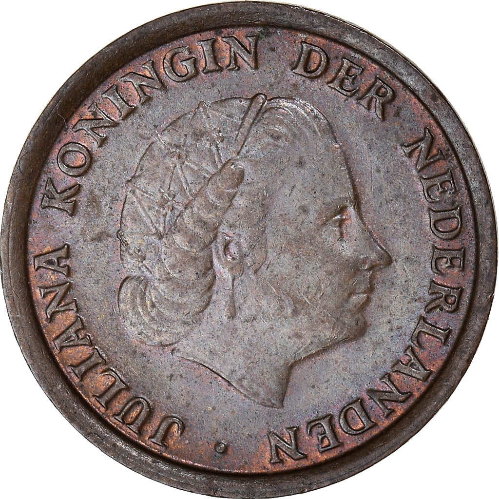 Coin, Netherlands, Juliana, Cent, 1966, AU(55-58), Bronze, KM:180