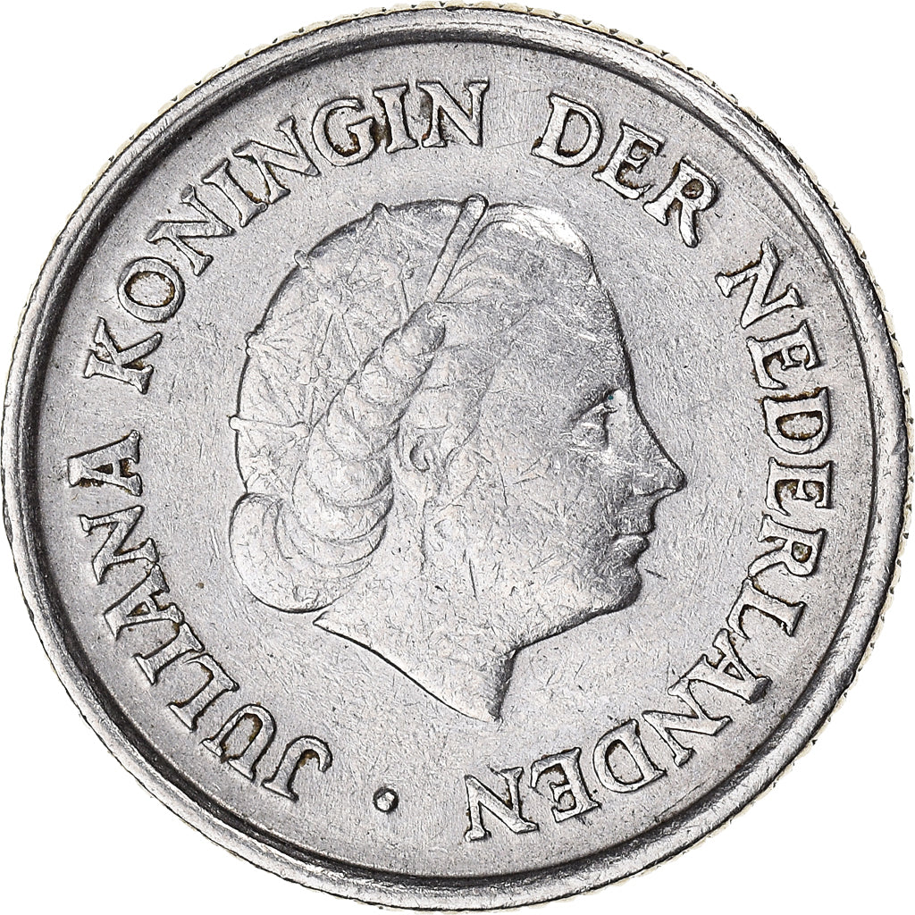 Coin, Netherlands, Juliana, 25 Cents, 1950, AU(50-53), Nickel, KM:183