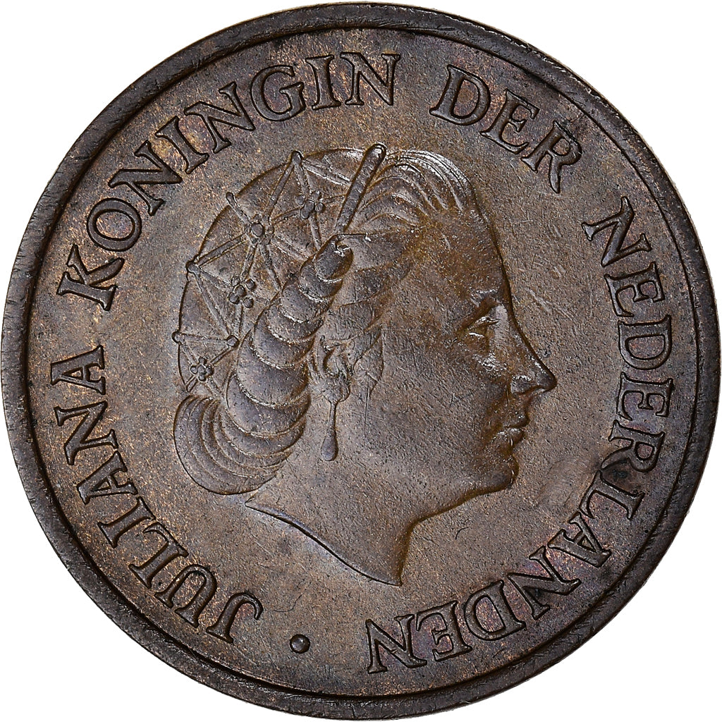 Coin, Netherlands, Juliana, 5 Cents, 1960, EF(40-45), Bronze, KM:181