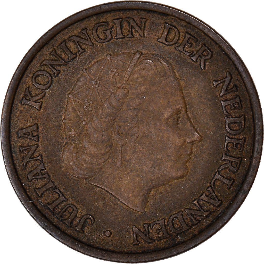 Coin, Netherlands, Juliana, 5 Cents, 1963, EF(40-45), Bronze, KM:181