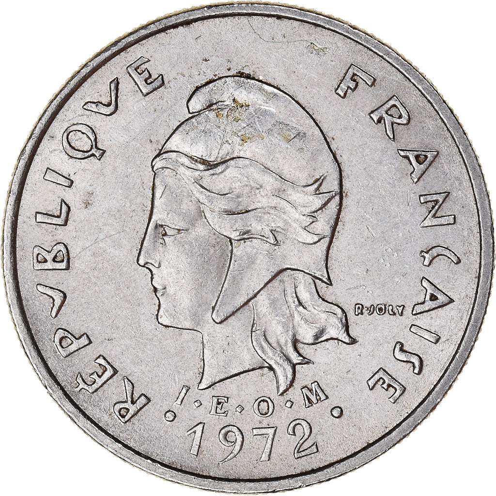 Coin, French Polynesia, 10 Francs, 1972, Paris, EF(40-45), Nickel, KM:8
