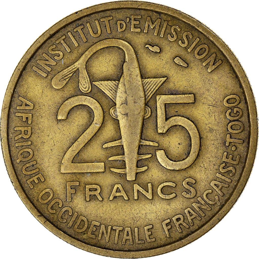 Munten, Frans West Afrika, 25 Francs, 1957, ZF, Aluminum-Bronze, KM:9