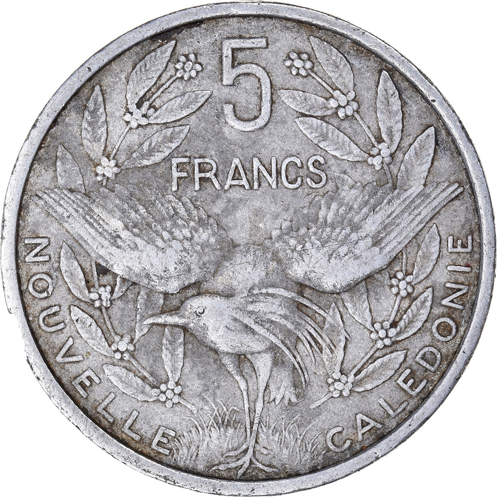 Moeda, Nova Caledónia, 5 Francs, 1952, Paris, VF(20-25), Alumínio, KM:4