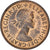 Moneda, Gran Bretaña, Elizabeth II, 1/2 Penny, 1955, MBC+, Bronce, KM:896