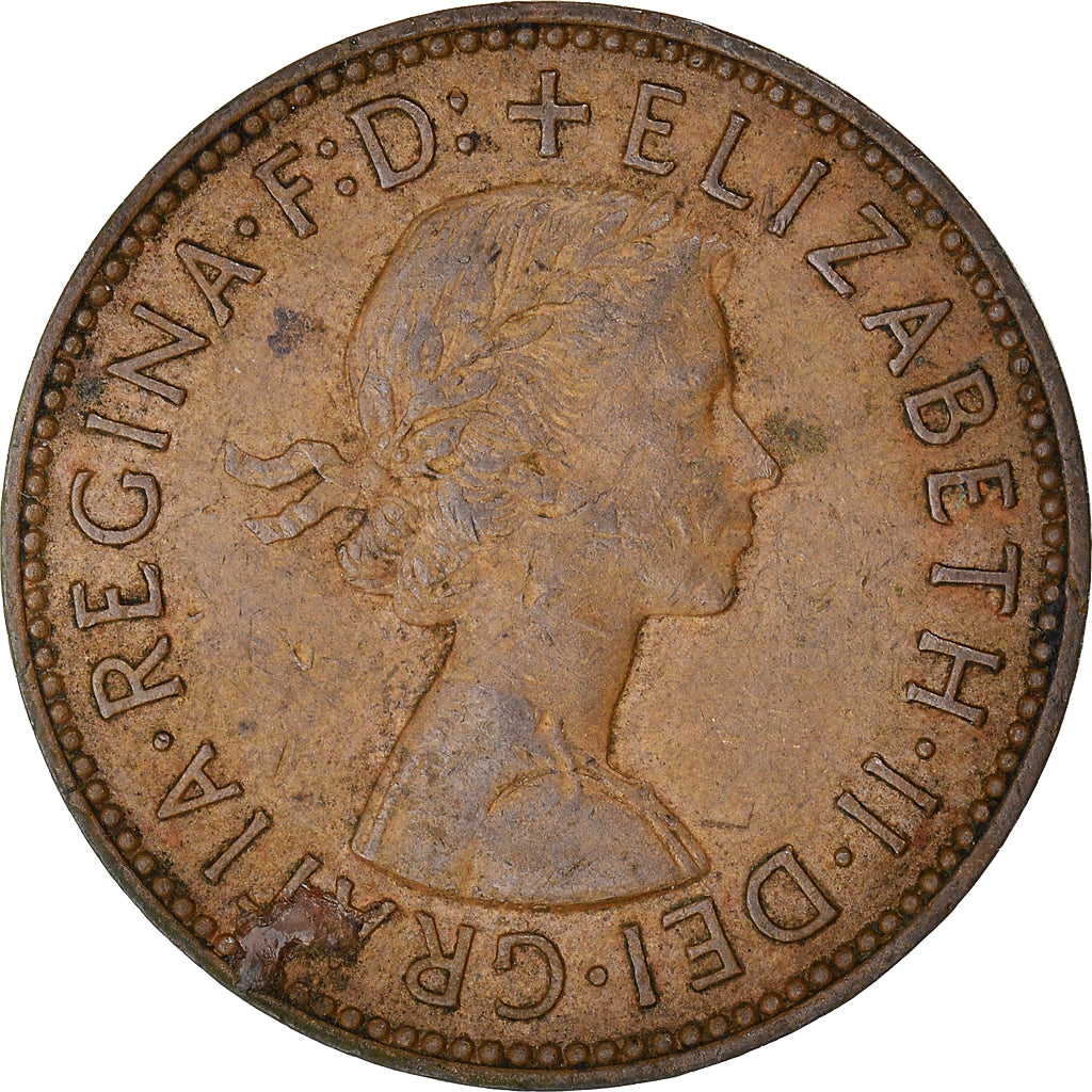 Monnaie, Grande-Bretagne, Elizabeth II, 1/2 Penny, 1962, TTB, Bronze, KM:896