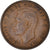 Moneta, Wielka Brytania, George VI, 1/2 Penny, 1945, VF(20-25), Brązowy, KM:844