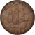 Moeda, Grã-Bretanha, George VI, 1/2 Penny, 1945, VF(20-25), Bronze, KM:844
