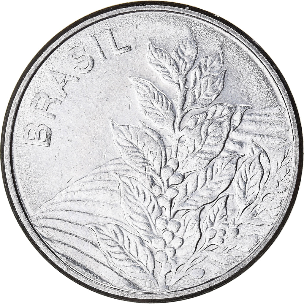Moneta, Brasile, 5 Cruzeiros, 1980, BB+, Acciaio inossidabile, KM:591