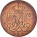 Moneta, Danimarca, Margrethe II, 5 Öre, 1976, Copenhagen, MB+, Ferro placcato