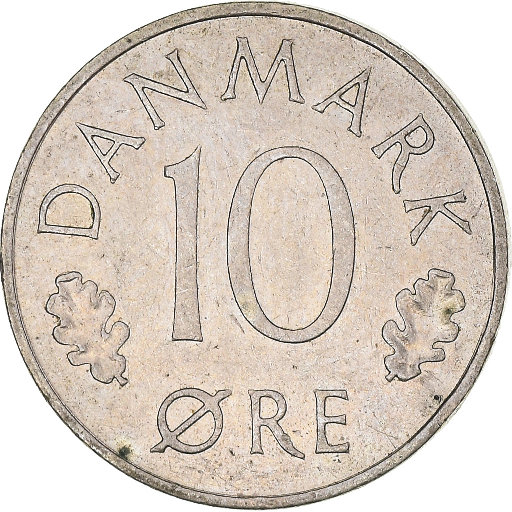 Coin, Denmark, Margrethe II, 10 Öre, 1977, Copenhagen, EF(40-45)