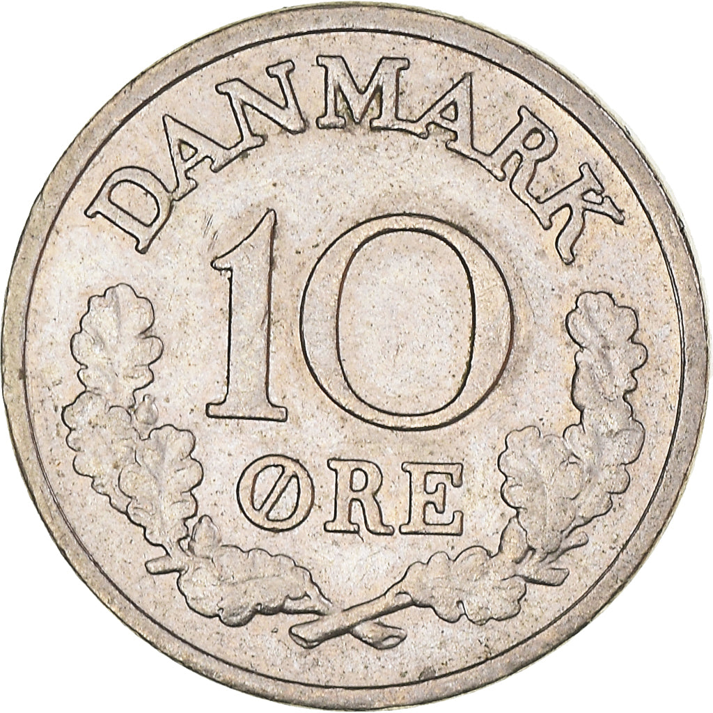 Coin, Denmark, Frederik IX, 10 Öre, 1972, Copenhagen, EF(40-45), Copper-nickel