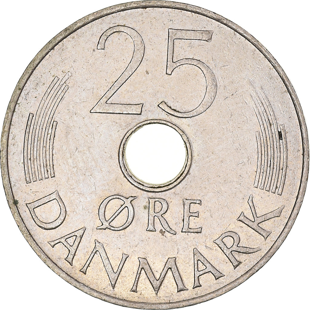 Coin, Denmark, Margrethe II, 25 Öre, 1976, Copenhagen, EF(40-45)
