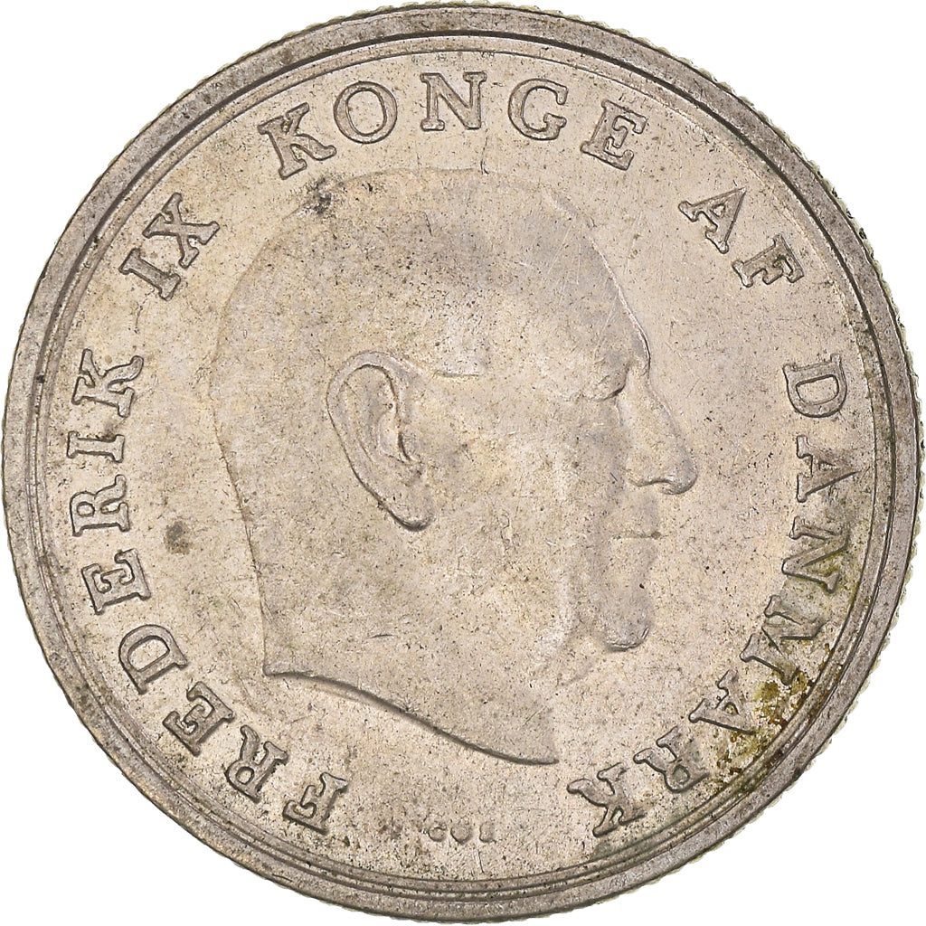 Coin, Denmark, Frederik IX, Krone, 1967, Copenhagen, EF(40-45), Copper-nickel