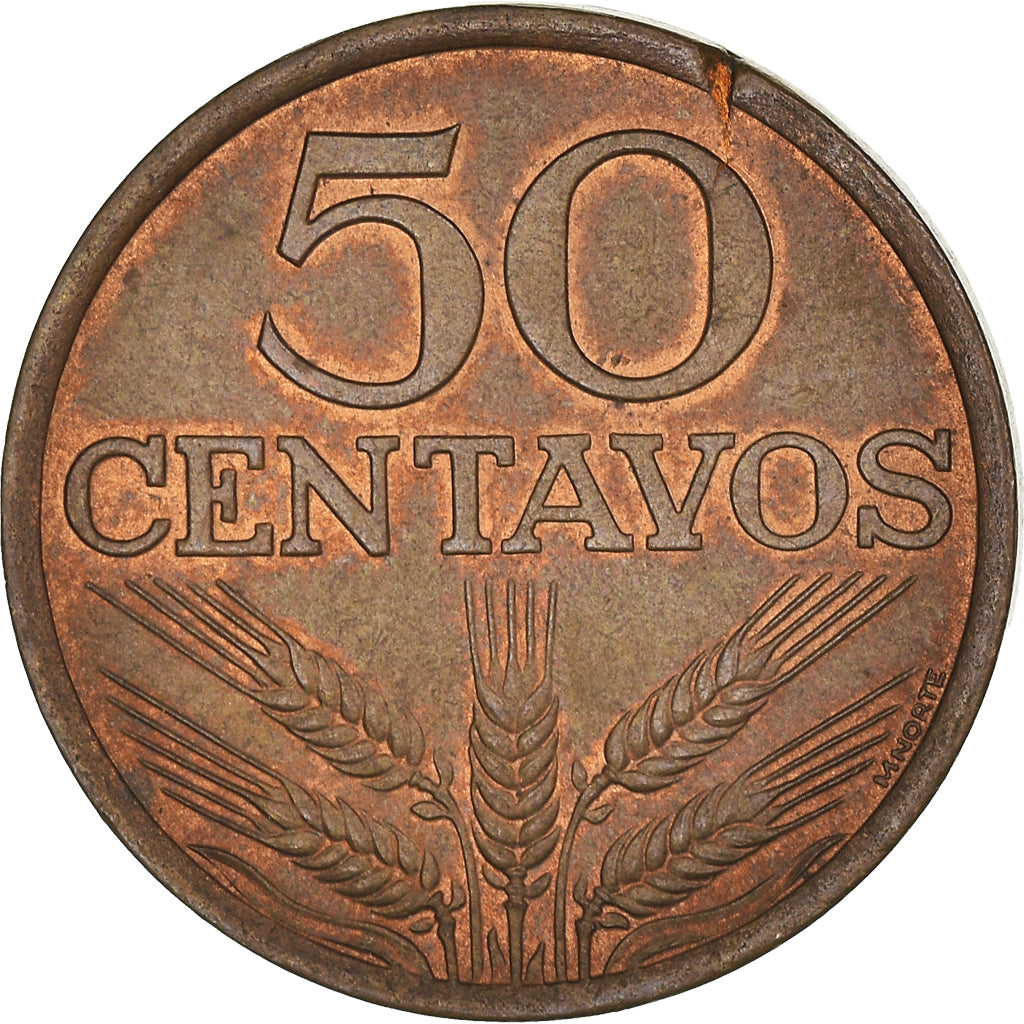 Coin, Portugal, 50 Centavos, 1979, AU(50-53), Bronze, KM:596