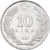 Moneda, Turquía, 10 Lira, 1987, MBC+, Aluminio, KM:964