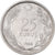 Moneta, Turcja, 25 Kurus, 1966, EF(40-45), Stal nierdzewna, KM:892.3