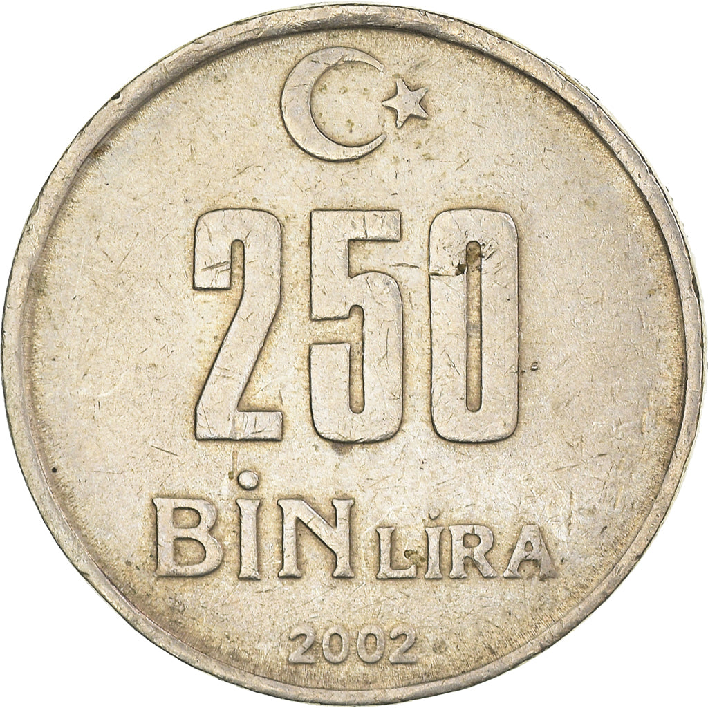 Monnaie, Turquie, 250000 Lira, 2002, Istanbul, TTB, Cuivre-Nickel-Zinc