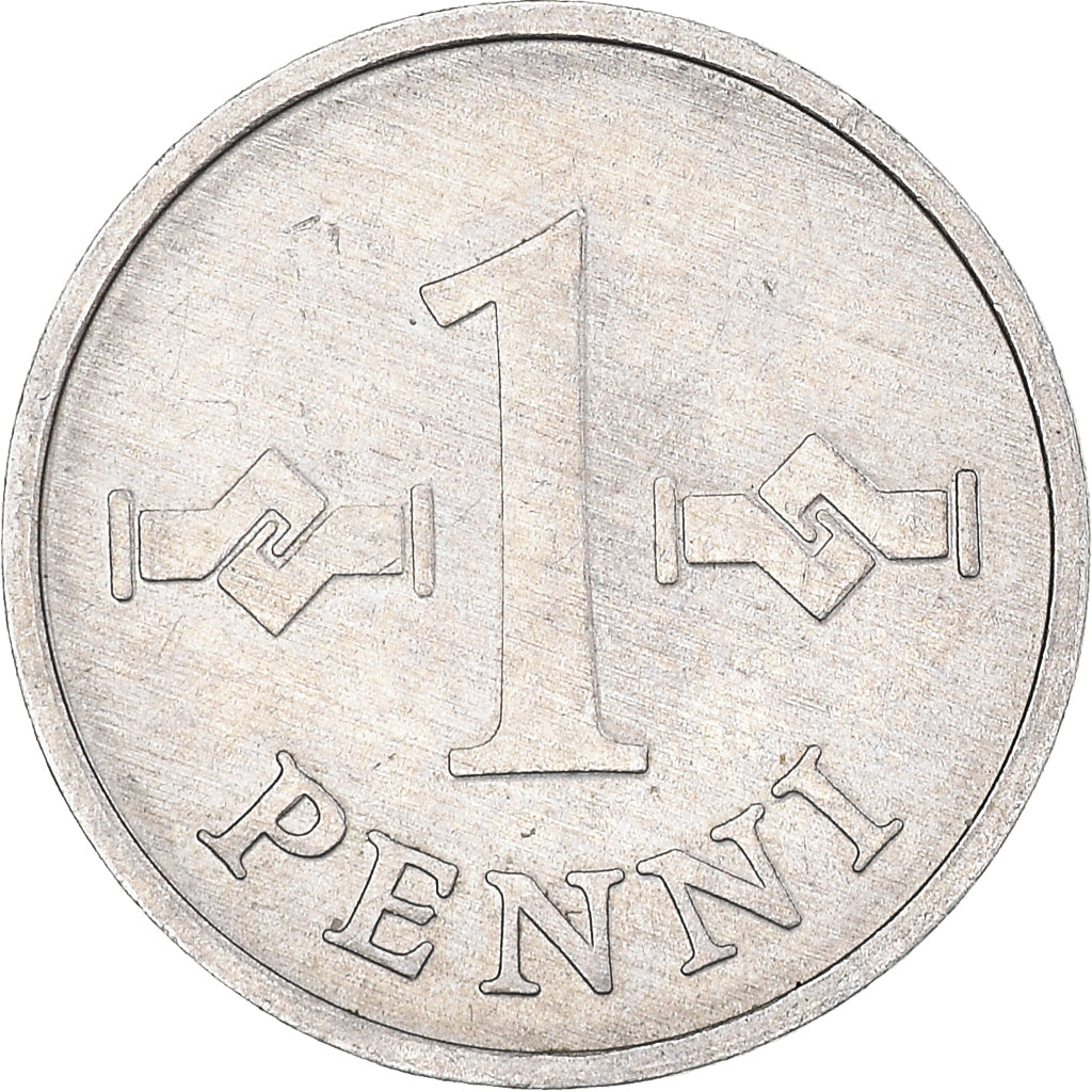 Coin, Finland, Penni, 1977, AU(50-53), Aluminum, KM:44a