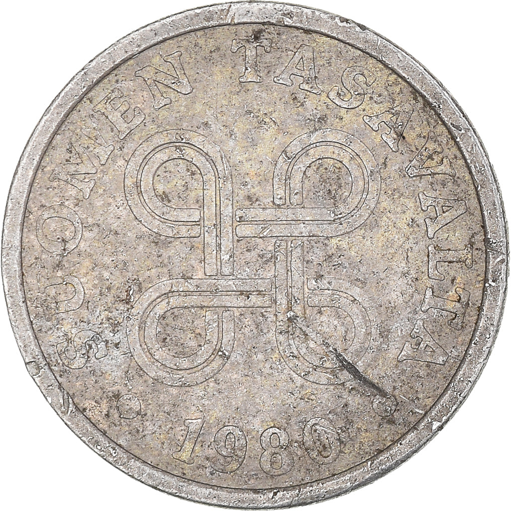 Monnaie, Finlande, 5 Pennia, 1980, TB, Aluminium, KM:45a