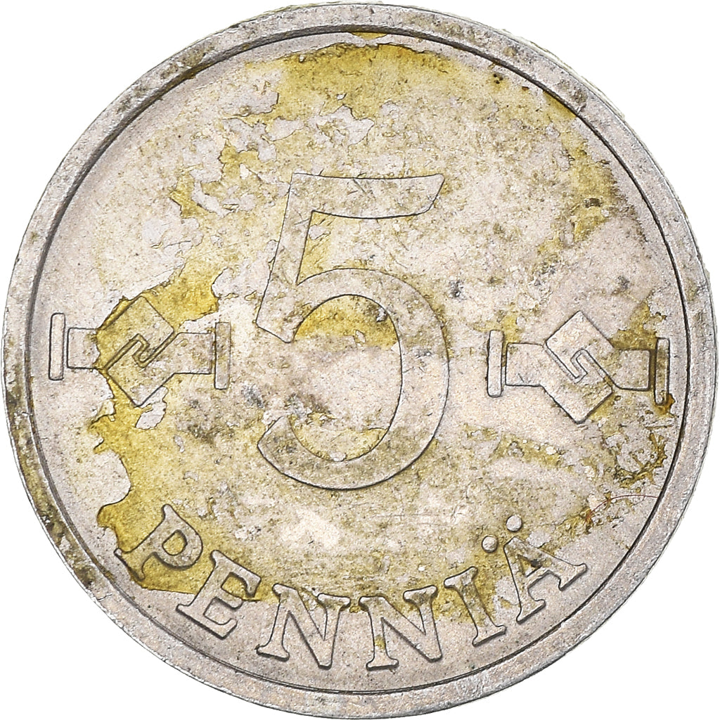 Coin, Finland, 5 Pennia, 1978, VF(30-35), Aluminum, KM:45a