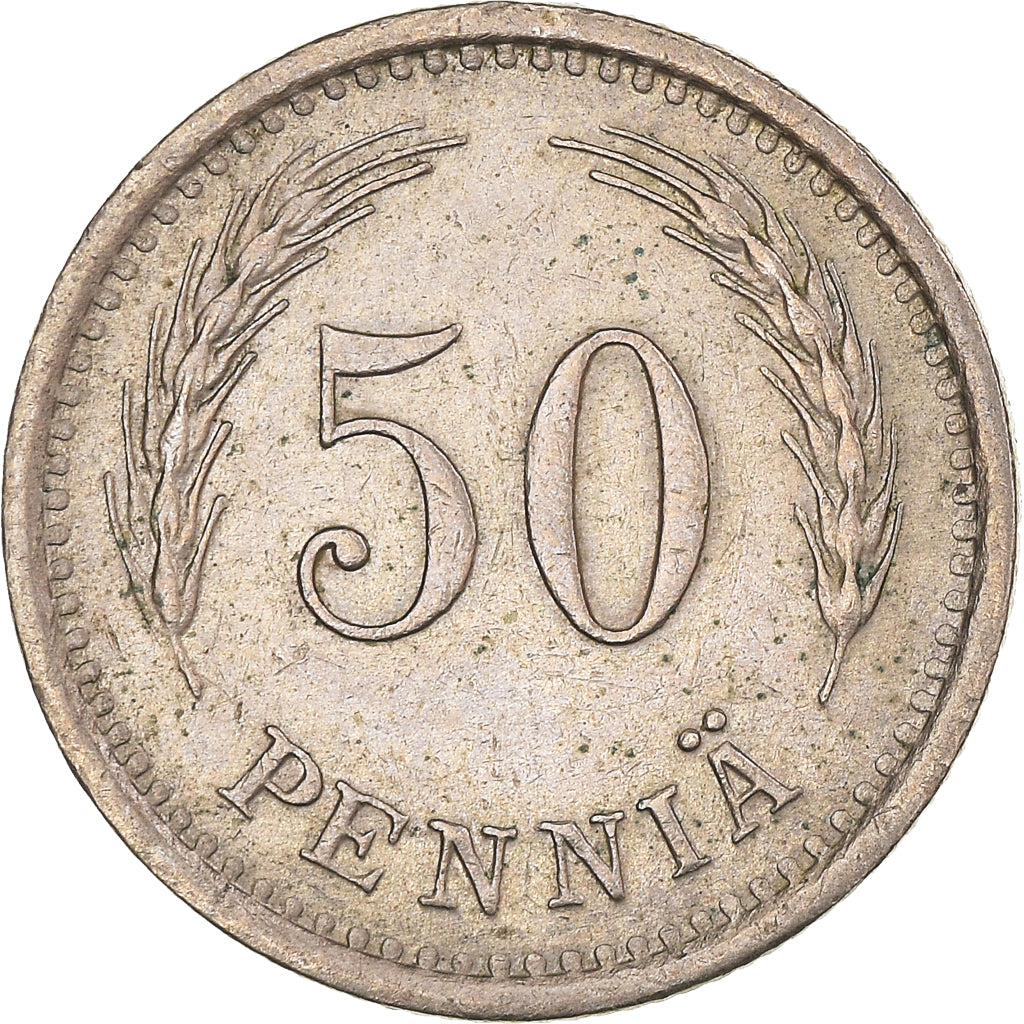 Coin, Finland, 50 Penniä, 1939, AU(50-53), Copper-nickel, KM:26