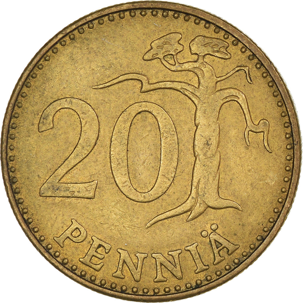 Coin, Finland, 20 Pennia, 1963, EF(40-45), Aluminum-Bronze, KM:47