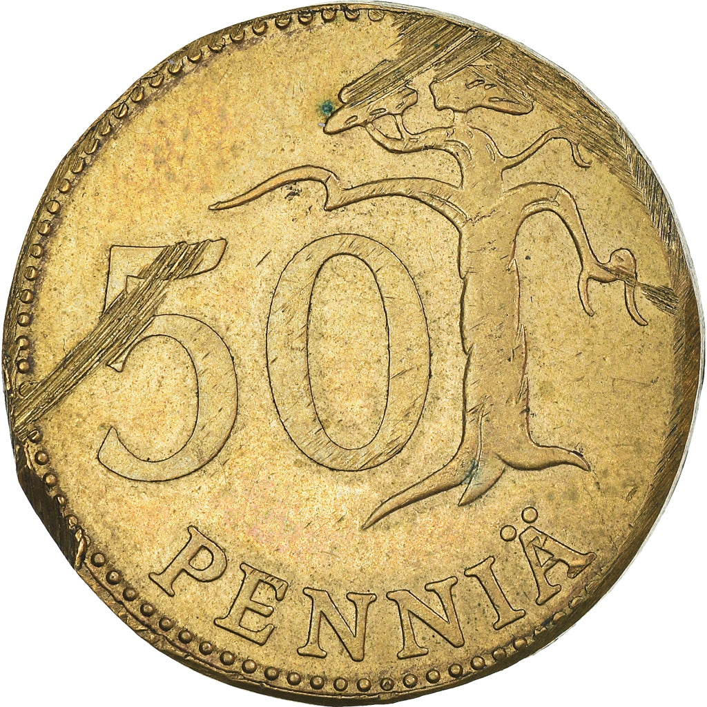 Münze, Finnland, 50 Penniä, 1972, S, Aluminum-Bronze, KM:48