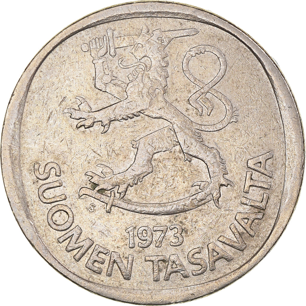 Coin, Finland, Markka, 1973, VF(30-35), Copper-nickel, KM:49a