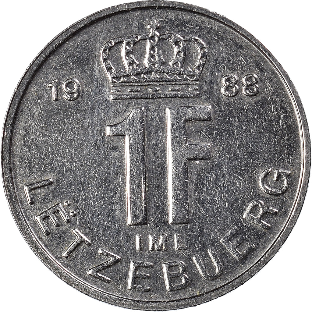 Monnaie, Luxembourg, Jean, Franc, 1988, TTB+, Nickel plaqué acier, KM:63