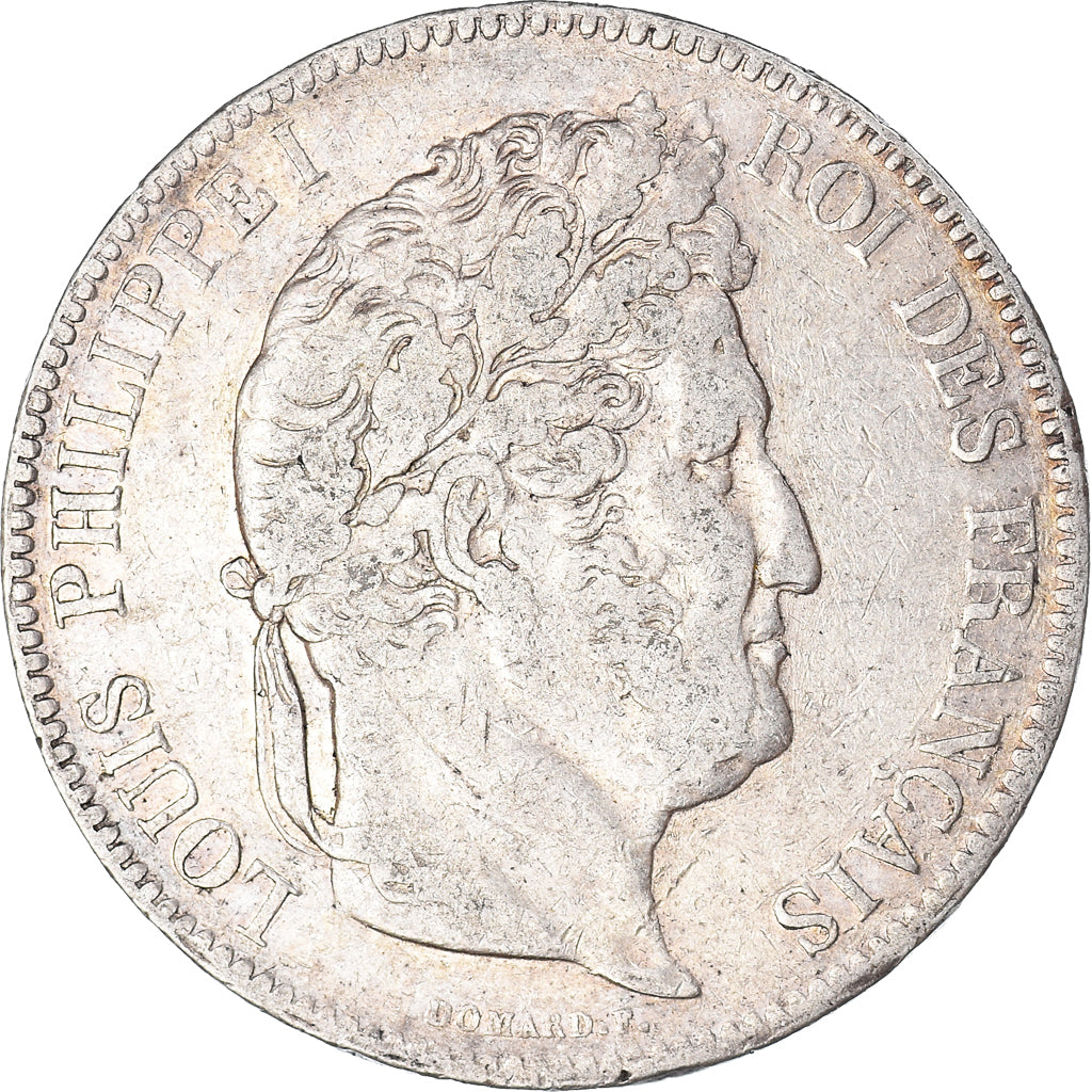 Coin, France, Louis-Philippe, 5 Francs, 1833, Toulouse, EF(40-45), Silver