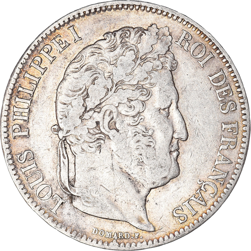 Coin, France, Louis-Philippe, 5 Francs, 1833, Lyon, VF(30-35), Silver, KM:749.4