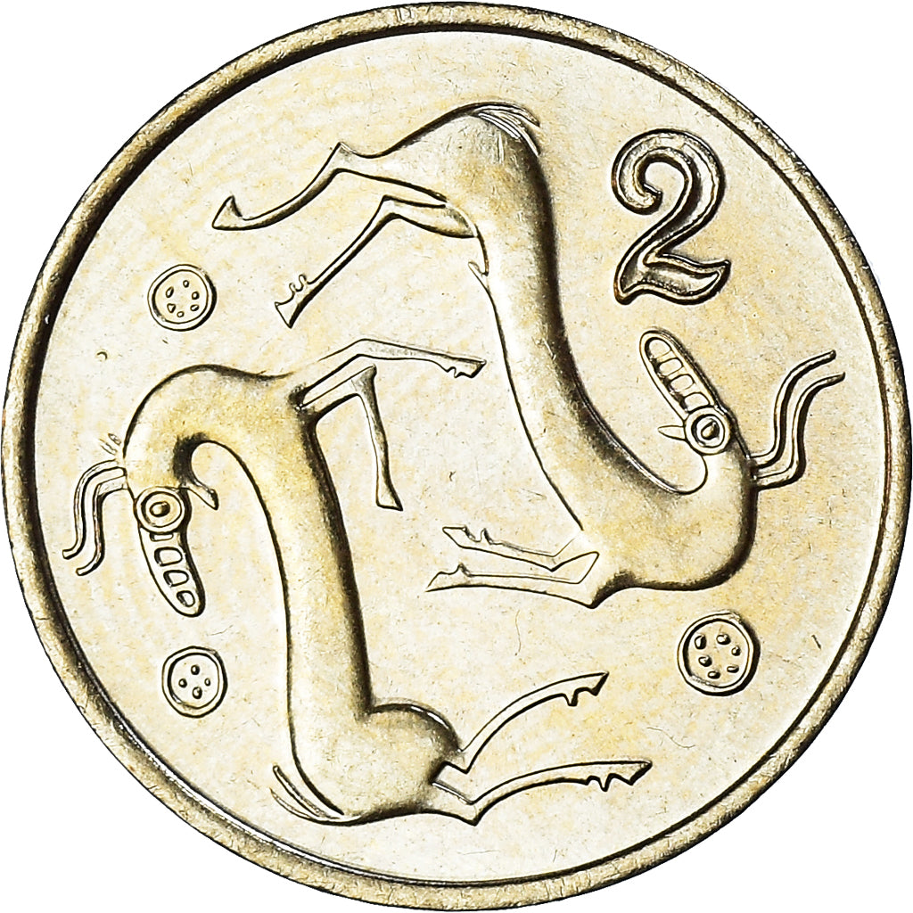 Monnaie, Chypre, 2 Cents, 1993, SPL, Nickel-Cuivre, KM:54.3
