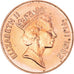 Coin, Fiji, Elizabeth II, 2 Cents, 1992, MS(63), Copper Plated Zinc, KM:50a